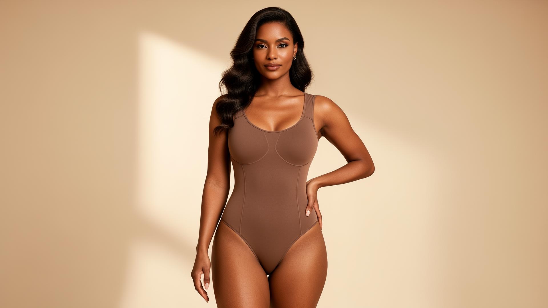 Confident woman in a Prosper & Adore CurveSculpt faja bodysuit